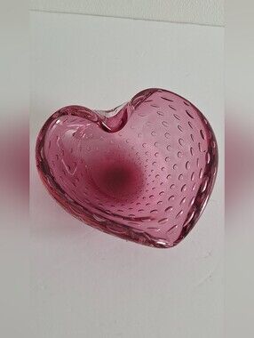 Murano-style blown glass heart